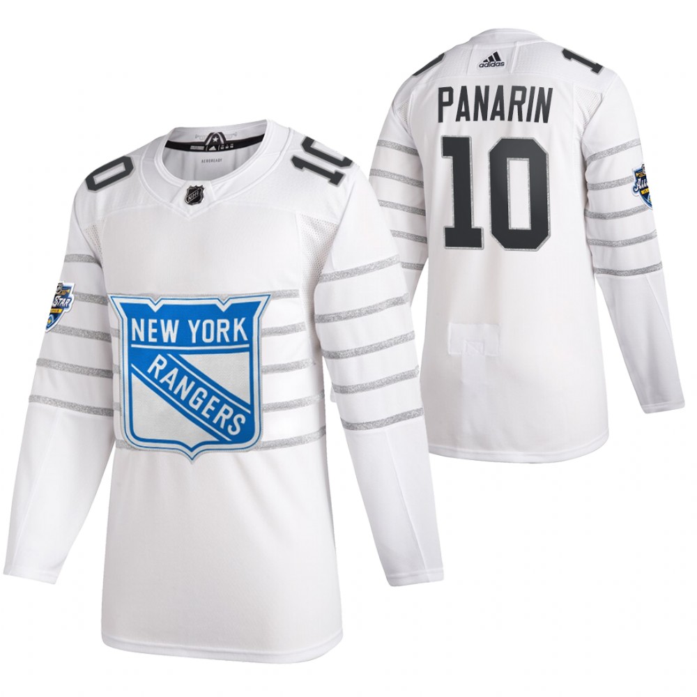Men's New York Rangers #10 Artemi Panarin 2020 White All Star Stitched NHL Jersey